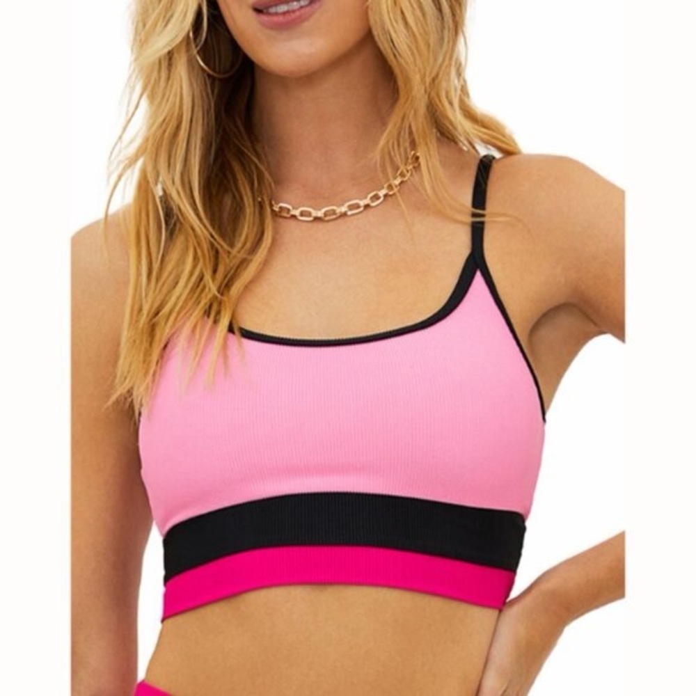 Beach Riot Eva High Tide Color Blocked Bikini Top XS B2688